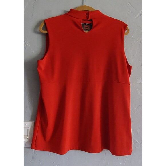 Adrian Karen L Not Label Size, Polyester Spandex, Red,Women's Tops Sleeveless. - Picture 7 of 10